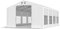 DAS COMPANY Partyzelt 8x8x2,5m wasserdicht weiß Zelt 560g/m² PVC Plane Hochwertigeszelt Gartenzelt Winter SD - Faltpavillon - Lagerzelt Winterfest - Festzelt - Gartenpavillon - Pavillon - Lagerzelt