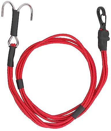 RC Crawler Kinetic Winch Strap Elastico Salvataggio Traino Rimorchio Corda Cinghia con Ganci per 1/10 1/8 RC Auto(Rosso)