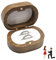 JUZICHEN Walnuss Ring Box, Kleine Ringschatulle, Schmuckkästen für Ring, Verlobungsring Box Walnuss, Holz Ring Box, Geeignet für Heiratsanträge, Verlobungen, Hochzeiten, Urlaubszeremonien (F)