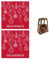 Geschenkset Servietten Weihnachten 40 Stück Motiv Weihnachtskugeln (rot) mit Mini-Geschenktasche Weihnachten
