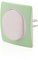 Intratec Lichtschalter Set Nobilis 10AX 250V Ein/Aus Grün ABS Ø 60mm & 1-fach Rahmen Grün 80x80mm Wandmontage