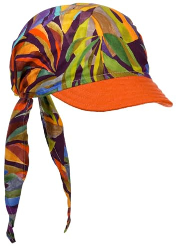 Lipodo Multicolour Print Bandana Cap Sommercap Baumwolle Leinen Made in Italy Damen Frühjahr Sommer