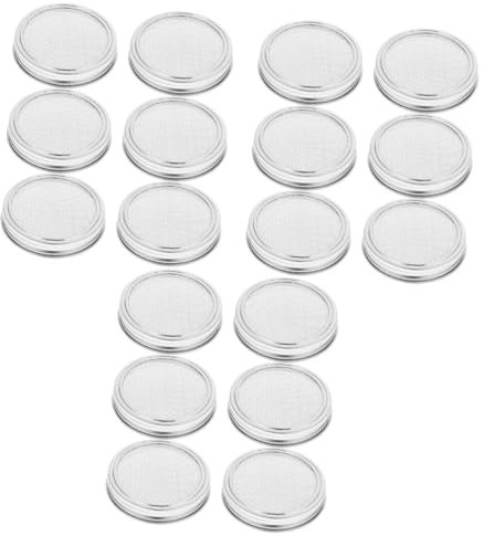INOOMP 18 Stk Sprießen Kann Wachsende Sprossen Deckel Bildschirmabdeckung Breiter Netzdeckel Mesh-abflussabdeckung Keimsiebdeckel Edelstahl Sprossenmacher Gittergewebe Filtermaterial
