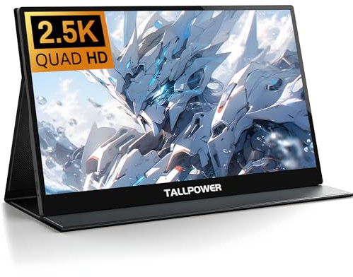 TALLPOWER Monitor portatile 15,6 Schermo monitor FHD IPS per Laptop con Cavalletto,Secondo Schermo Ultrasottile per PC, laptop, MacBook, PS 3/4/5