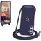 CaseLover Handyband für Samsung Galaxy A55 5G Hülle mit Band, Herz Muster Silikon Necklace Handyhülle mit Abnehmbar Kordel zum Umhängen Stossfest Bumper Handy Schutzhülle für Samsung A55, Navy Blau