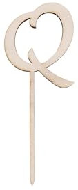 Sallys Cake Topper Buchstaben nachhaltig aus echtem Holz, ökologisch abbaubar, zum Bemalen oder Einsprühen - Tortendeko Kuchendeko Cupcake Kuchen Torten Geburtstag Party (Q)