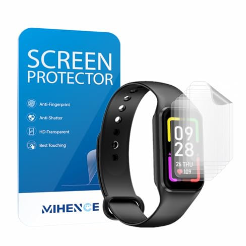 MIHENCE Protector de pantalla para monitor de fitness BV-R1 / R1 de 1,47 pulgadas, TPU HD, protector de pantalla compatible con IOWODO R1 / Blackview BV-R1 Fitness Tracker [ 6 unidades]