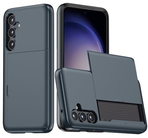 Beajew Coque Portefeuille pour iPhone 7 Plus/8 Plus avec Porte-Cartes, Étui de Protection Téléphone Double Couche Antichoc, Fente Cachée Coulissante, TPU+PC Housse Portefeuille - Cyan Tibétain