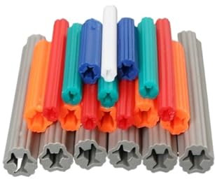 AQXYWAZQ Cheville à Clous Extensibles Droits en Plastique 4 x 25, 5 x 25, 5 x 38, 6 x 25, 6 x 38, 6 x 50, 7 x 25, 7 x 38, 7 x 50, 8 x 25, 8 x 38, 10 x 50, 12 x 50, câble Terminal(100PCS,4X25mm)