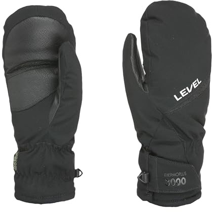 Level Alpine Mitt - Skihandschuhe Herren, Winterhandschuhe Herren Wasserdicht, Thermohandschuhe mit Kletteverschluss und Stulpe, Fäustlinge Herren Warm und Bequem, Ideal für Schnee - 1 Paar