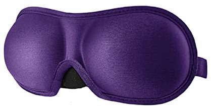 Schlafmaske 1 stücke 3d Schlafmaske Natürliche schlafende Augenmaske Eyeshade Abdeckung Schirm Eye Patch Frauen Männer Weiche Tragbare Augenbinde Reisen Eyepatch Augenmaske Schlafmaske(Purple)