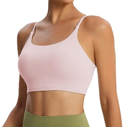 XDSP Sport BH Damen Damen Weich Bequemer BH Klassische Frauen Bustier Bequem Yoga Bralette Damen Spaghettiträger mit Herausnehmbaren Pads Bra Light Support Fitness Lauf Joggen Yoga Bra