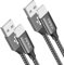 Cavo iPhone [0.5M/2Pezzi] Cavo Lightning, Certificato MFi Nylon Caricabatterie iPhone Carica Rapida per iPhone 14 13 12 11 Pro Max XS XR X 8 7 6 Plus 5 5s SE-Grigio