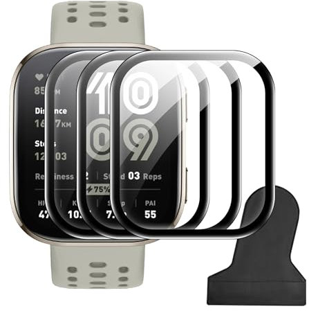 FDHYFGDY 3 pezzi Pellicola protettiva per Amazfit Bip 6 46mm, pellicola sottile composita HD [resistente ai graffi + copertura completa], compatibile con Amazfit Bip 6 46mm Anti-bolla
