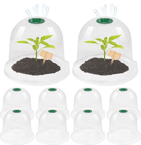 Lot de 10 Cloches pour de Jardin - Dôme d'humidité - en Plastique réutilisable - pour la Protection Contre Le Gel