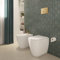 Sanitari bagno filo muro bianco lucido – Set sanitari con coprivaso soft close Genziana