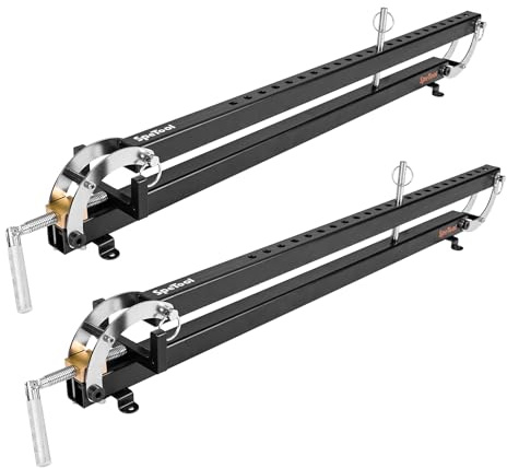 SpeTool Morsetto per piastra da 61 cm, confezione da 2, morsetto parallelo in acciaio a pressione a 4 vie, per armadietti di circuiti stampati, tavoli, lavorazione del legno, giunti parallelogramma