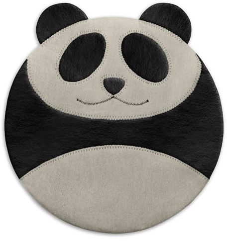 LESCHI 4 Kammer Körnerkissen - mikrowellengeeignetes Wärmekissen - ideal als natürliche Hilfe bei Bauch- und Regelschmerzen - aus natürlicher Bio Baumwolle & Bio Weizen - Panda, Schwarz