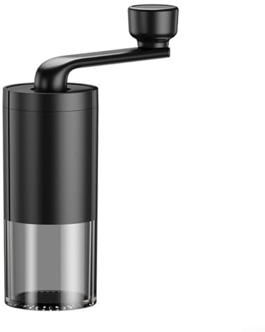 Manual Coffee Grinder with Adjustable Grinding Core, Portable Hand Crank Coffee Bean Mill, Double Bearing System, Washable Design