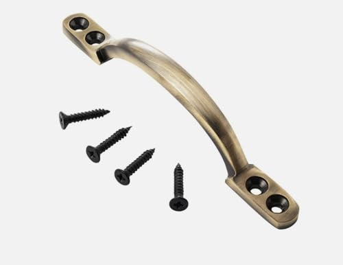 Solid Brass Sash Window Dee Handle Lifts – Traditional Style, Multiple Finishes (Antique Brass)