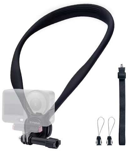 CYNOVA Halshalterung für Osmo Action 6,Halter für Actionkameras | integrierter Rotation Luftkissen,POV-Vlogging Multi-Winkel Einstellbar,Halterung für GoPro Osmo Action 5 Pro/4/3 Osmo Nano