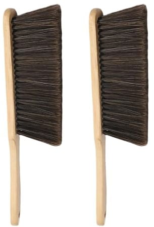 Escoba de cerdas, cerdas densas, 36 x 6,8 x 3,5 cm, Mango de Madera, Cepillo de Limpieza de Mano, Agarre ergonómico, para encimera, Cama, sofá, Coche, Chimenea, Ropa, sofá, Escritorio, Muebles