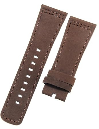 ROUHO 28mm Flexibles Echtleder Uhrenarmband Handgefertigtes & Robustes Ersatz Uhr Band für Sevenfriday P2/PS1/M2/Q2
