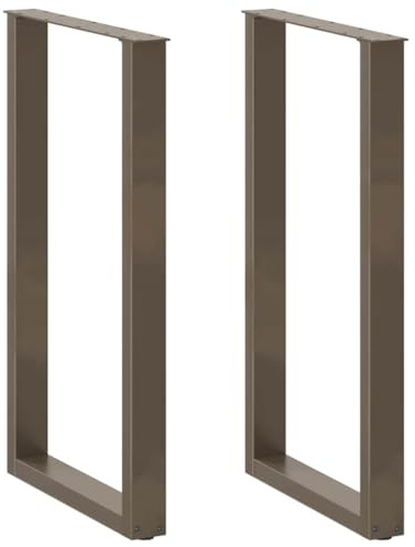 HFXHIJXQ Bartischbeine U-Form 60x100-101 cm Pulverbeschichteter Stahl Robuste Modernes Design Höhenverstellbare Bodenschoner für Küche Esszimmer Wohnzimmer Büro Balkon