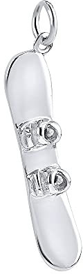 SILVEGO Unisex Anhänger aus 925 Sterling Silber Snowboard