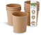 BIOZOYG Bio gobelets en papier gobelets aliments carton kraft marrons I Gobelets compostables à emporter glace papier I 25 Gobelets jetables biodégradables 400ml