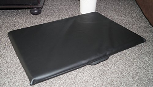 Hundebettenmanufaktur Hundematte Hundematratze für Hunde Beidseitig Kunstleder Schaumstoff 3 cm (160 cm x 120 cm, Schwarz)