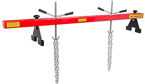 Sellnet Motorbrücke 500kg [730-1480mm] Kotflügeltraverse Motorheber Motorhalter Motor Traverse (Rot SN0301-1)