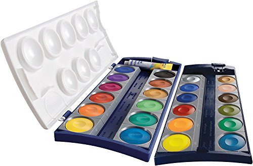 Pelikan Malset K24 Deckfarbkasten mit Zubehör (24er Deckfarbkasten)