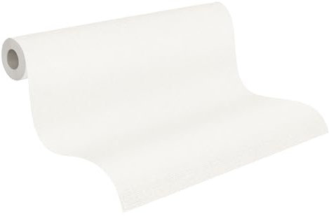 A.S. Création Vliestapete 10,05 m x 0,53 m - Schaumstruktur Creme - einfarbige Tapete Made in Germany - 367132