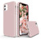 SURPHY Liquid Silicone Case Compatible with iPhone 11 Case, Soft Rubber Full Body Thickening Design Shockproof with Microfiber Cloth Lining 6.1 inch Phone Case for iPhone 11, Pink