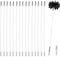 Chimney Cleaning Brush Kit Sweep Sweeping Brush Drain Rod Set Pipeline Flue Cleaning Tool for Duct Vent Includes 15 Flexible Rods 1 Brush Head 1 M8 Thread