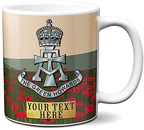 KRAFTYGIFTS Personalised Military Mug The Green Howards Cup Army Badge Veteran Poppy Gift VPM25