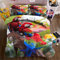 MENGBB 3D Bettbezug Bettwäsche Set Stamm Tier Papagei rot schön, 135x200cm Gesamt 4 Größen, Bettwäsche-Set mit Reißverschluss, Bettbezug + 2 x Kissenbezügen 80x80cm, Mikrofaser Super Weiche Hypoallerg