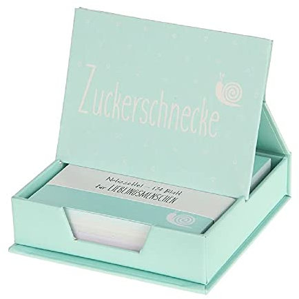 Zettelbox Zuckerschnecke Größe ca. 11,5 x 11,0 x 3,4 cm; 174 Blatt; 80 g/m² Papier ca. 9,4 x 9,4 cm; zum Aufklappen
