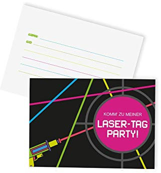 12x Lasertag Einladungskarten zum Kindergeburtstag / Lasertag Party Einladungskarten Lasertag Kindergeburtstag Einladung Kindergeburtstag Lasertag Einladung Kindergeburtstag Junge Einladungen Karte
