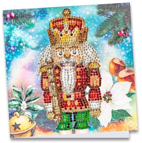 Ideen mit Herz Diamond Painting Greeting Card | Rhinestone Edition | 16x16cm | 370gsm | Includes Stones, Envelope & Tool (Nutcracker)