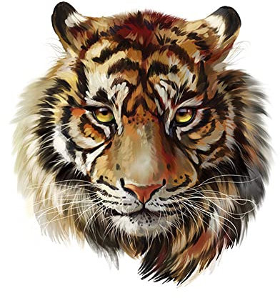 GIVBRO Bügelbild Patch Tiger Applikationen Aufkleber Wärmeübertragung Patch für T-Shirt DIY Zubehör
