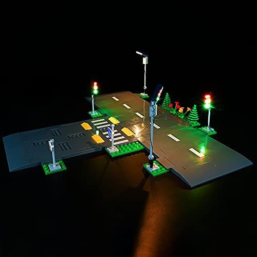 Kyglaring LED Lighting Set for Lego City Street Plates and Lights Set Compatible with Lego 60304 Building Kit - The Model is Not Included (Classic Version)