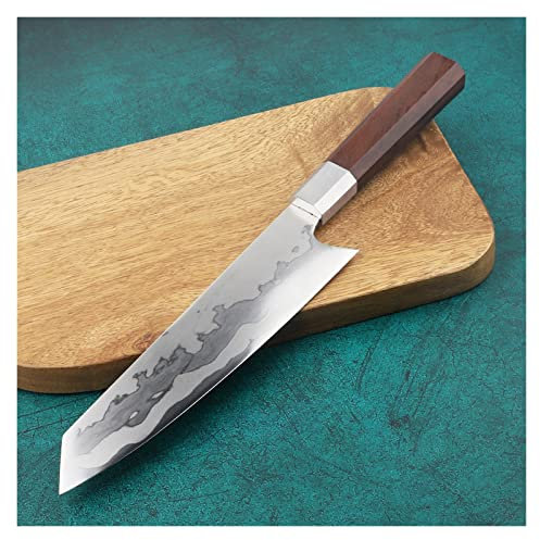 WERWER 8 Zoll VG10 Damaskus Steel Nakiri Messer Ebony Griff Japanischer Kochmesser Hacker Küche Besteck Besteck