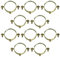 AERZETIX - C60437 - Lot de 10 colliers supports simples de fixation Ø42-1 1/4'' - fixation murale de tuyau cuivre serrage patte à vis plomberie chauffage sanitaire - en acier