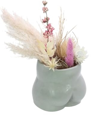 Butt Vase Blumen Po Vase in grau Gedankenwunder Manufaktur