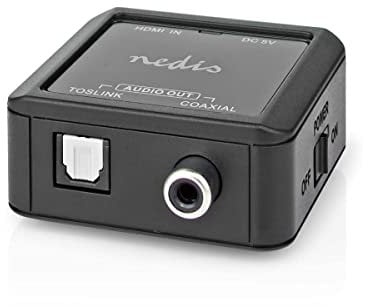 Nedis Digital Audio Converter, HDMI eARC to Optical Toslink & Coaxial, Supports Dolby Digital 5.1 DTS LPCM 192kHz - Audio Signal Splitter for TV to Amplifier or Sound System