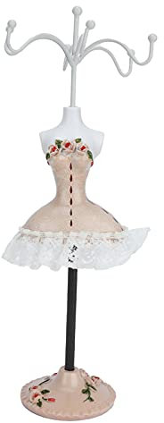 Tomotato Organizzatore Gioielli da Appendere, Espositore Multifunzionale con Staffa Girevole in Resina per Orecchini Collane Anelli Bracciali, Scaffale Torre Compatto per Camera da Letto Comodino