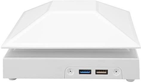 Ventilateur De Refroidissement de la Console Ventilateur De Refroidissement Réglable à 3 Vitesses De Vent avec Interrupteur Tactile Lumières LED Ports USB pour Xbox Series 12W(Blanc)