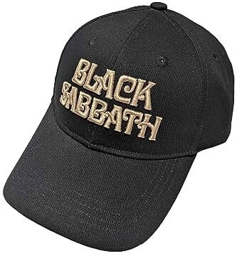 Rock Off officially licensed products Black Sabbath Baseball Cap Text Band Logo Nue offiziell Schwarz One Size